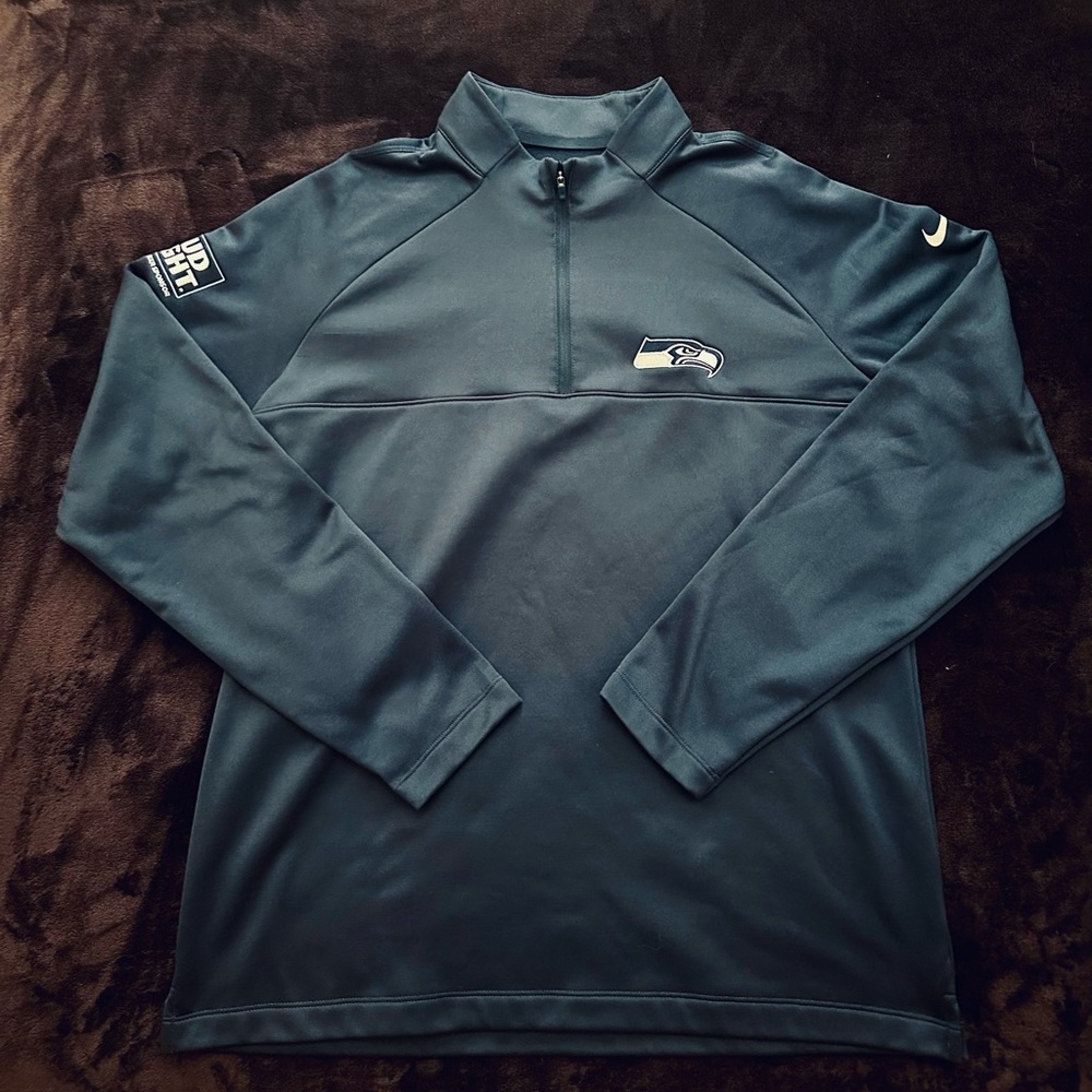Nike Seahawks Dri Fit Quarter Zip Pullover